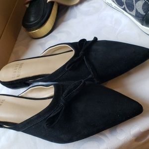 Stuart Weitzman Suede Black slippers size 39
